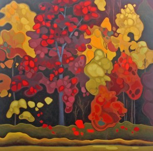 Autumn Spectacle, 40%22 x 40%22, Acrylic on Canvas, 2013