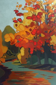 Orange Maple, 54%22 x 36%22, Acrylic on Canvas, 2013