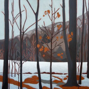 Winter Remnants II, 24%22 x 24%22, Acrylic on Canvas, 2014