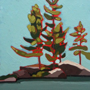 Wolf Lake I, 10%22 x 10%22, Acrylic on Wood Panel, 2014