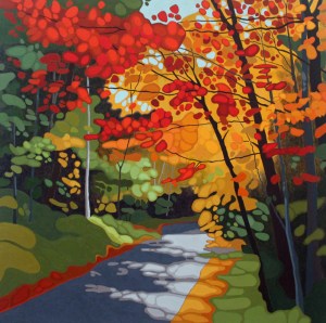 Forest Road IV, 2016, 40%22 x 40%22, Acrylic on Canvas, Smartfix 2