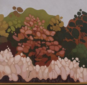 Spring Hedgerow, 2016, 24%22 x 24%22, Acrylic on Canvas