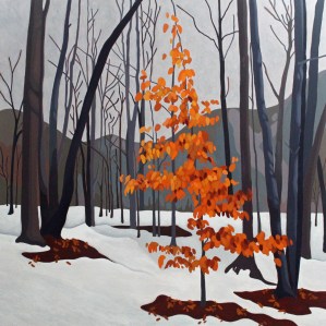 Winter Beech II, 40 x 40, Acrylic on Canvas, 2017