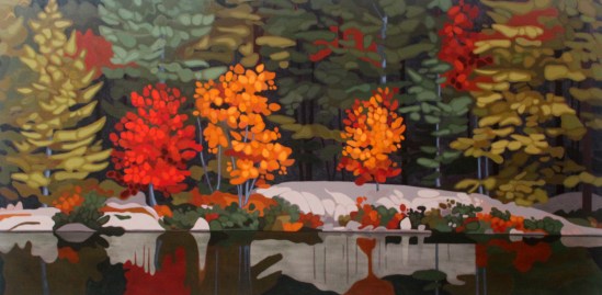 Wolf Lake VI, 2017, 60 x 30, Acrylic on Canvas