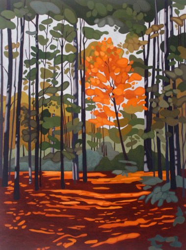 Shadowed Path, 2018, 36 x 48, Acrylic on Canvas