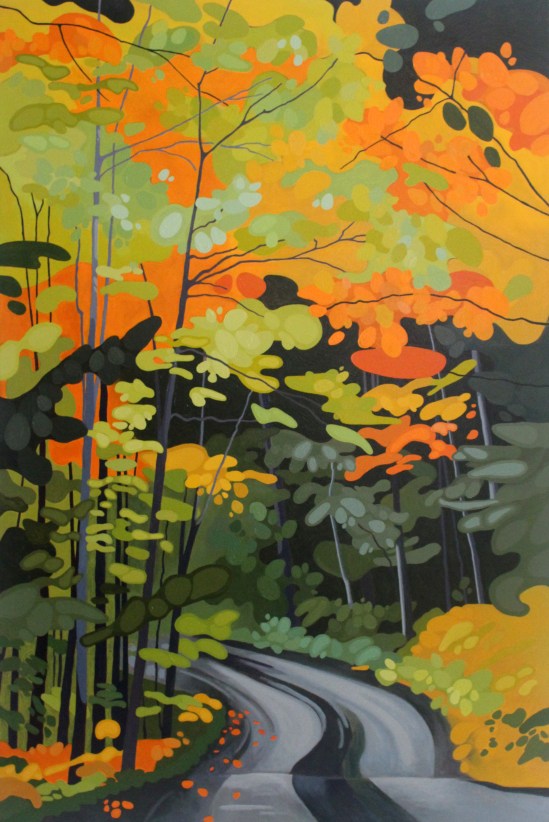 Algonquin Road IV, 2019, 40 x 60, Acrylic on Canvas, Leanne Baird