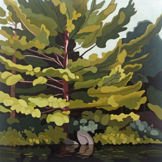 Wolf Lake Pine, 2020, 30 x 30, Acrylic on Canvas